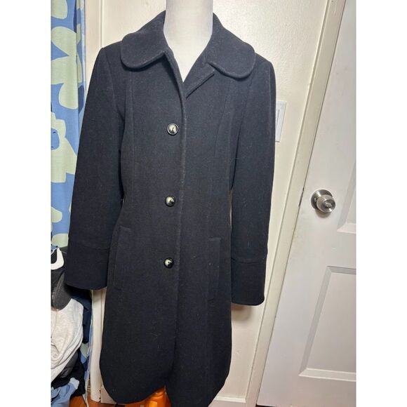 Mackintosh Wool Long Sleeve Pea Coat Jacket Size 12 Winter Minimalist Classic - Picture 3 of 5
